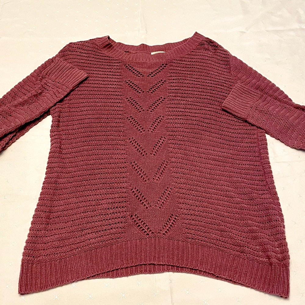 UO - Berry-toned Cotton Sweater